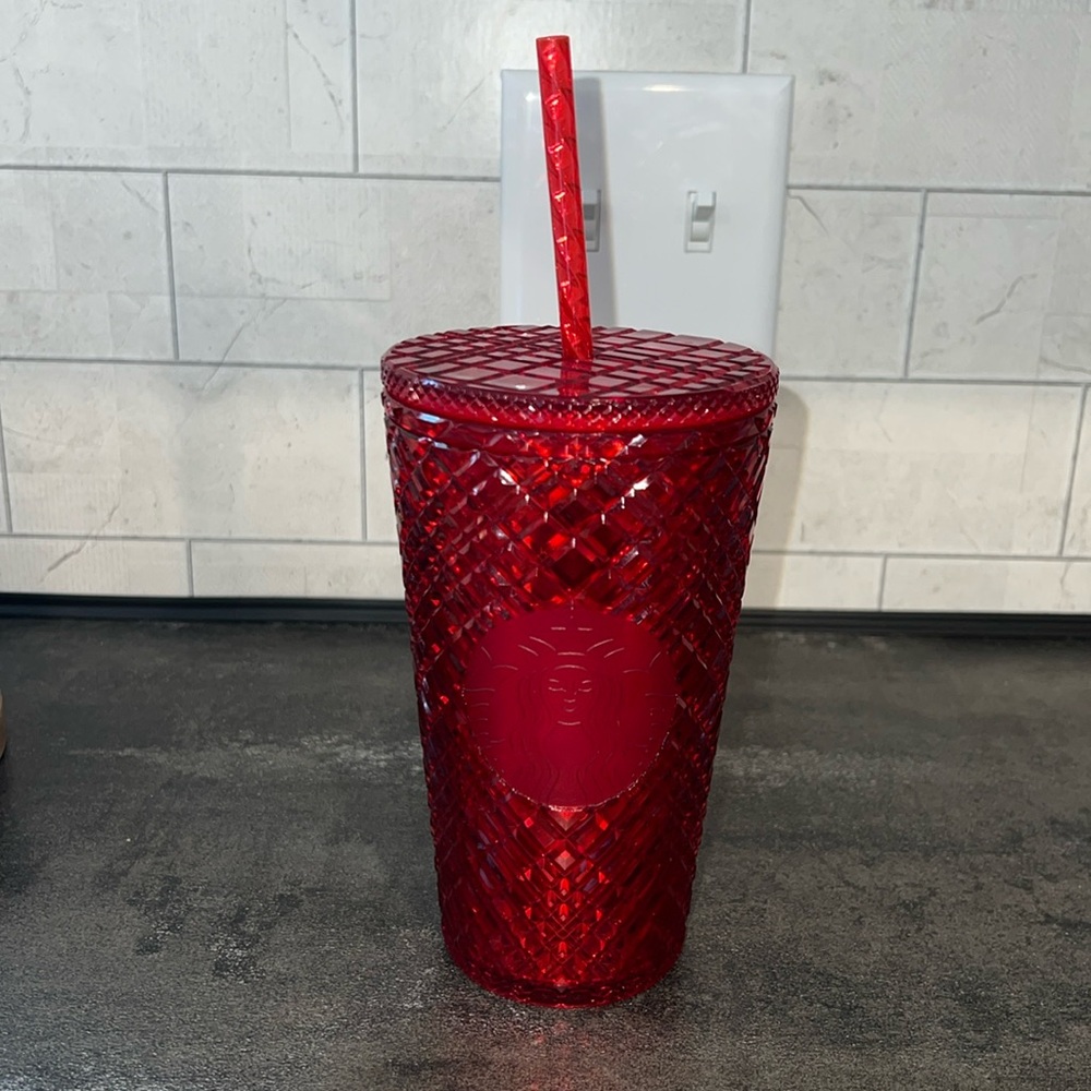 Starbucks Christmas 16 oz tumbler with straw